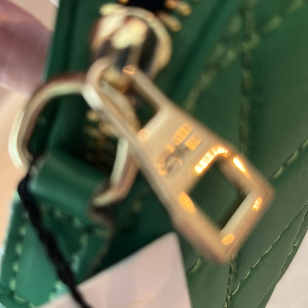 Andrea Cardone Italia Green Quilted Leather Crossbody Bag - Picture 11 of 13